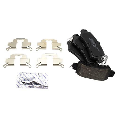 Image of TRQ Rear Brake Pad & Rotor Kit Ceramic Premium G-Coated Compatible with 2013-2015 Mazda CX-5