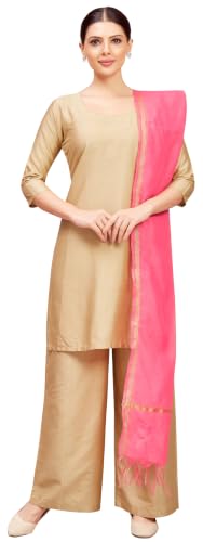 Image of Studio Shringaar Women's Chanderi Silk Blend Handloom Dupatta (32 inch X 2.35 Meters)