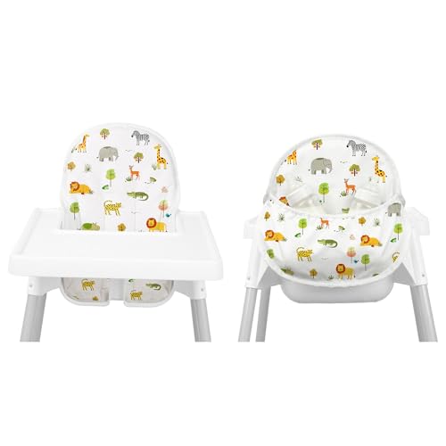 Image of for IKEA High Chair Cushion,with High Chair Pocket Pouch(Animal)