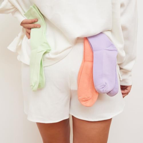 Women's Thin-Ribbed Cotton Socks Breeze Women Mid Calf Crew Sock Stripes Sheer Casual Socks3