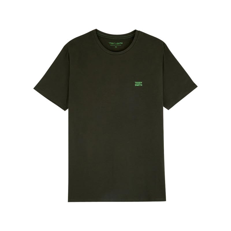 Teddy Smith Tee-Shirt Homme The Tee 1 MC Military Kaki