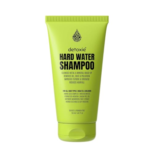 Image of Detoxie Hard Water Shampoo 150 ml | Cleanses Metal & Mineral Build-Up | Reduces Hair Fall | Removes Oil, Dust & Pollution | Keratin, Onion Peel Oil & Proteins | For All Hair Types