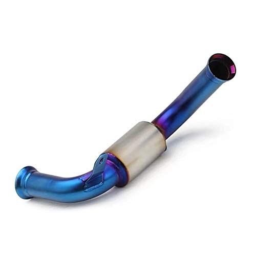 Original Ataques de escape de la motocicleta silenciador de escape Conexión Medio Eliminator Enlace de tuberías for KTM DUKE 390 250 125 390 125 Duke RC 2017-2019 Apariencia ( Color : Blue )