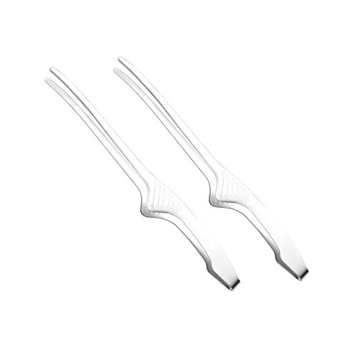 Stainless Steel Kitchen Cooking Tongs, Barbecue Grill Accessories, Home Gadgets Serving Tools, 9.45 Inch Set of 2