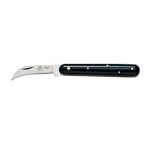 AUSONIA 32055 VEREDELUNGSMESSER OKULIERMESSER TASCHENMESSER GARTENMESSER MIT STAHLKLINGE GEBOGEN UND GRIFF AUS KUNSTHORN 17 CM