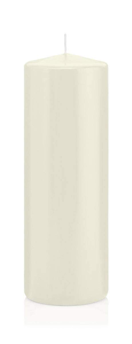 Inna-Glas Ivory Pillar Candle Maeva, 20Cm, Ø7cm, 103H - Made In Germany - Votive Candle