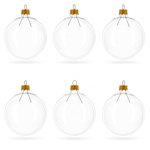  Clear Glass Ball Christmas Ornaments