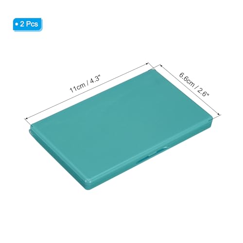 Image of PATIKIL Magnetic Needle Storage Case, 2 Pcs Plastic Portable Sewing Pin Keeper Needle Organizer Box Container for Embroidery Knitting Stitching, Dark Green