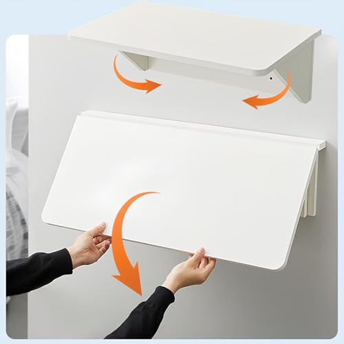 Table murale pliante bois massif design authentique