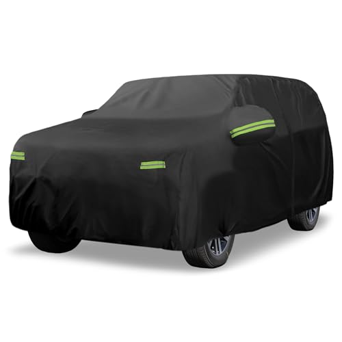 uxcell Waterproof Car Cover for Toyota 4Runner 2002-2023 210D Oxford Cloth Outdoor Full Car Cover All Weather Windproof Sun Rain Protection with Door Zipper