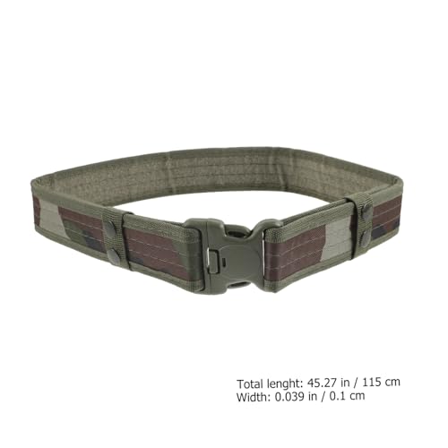 BESPORTBLE 1Pc Men's Outdoor Waistband Belt with Quick Release Buckle Army Green Oxford Cloth Sports Utility Belt for Mountain Climbing and Everyday Use4
