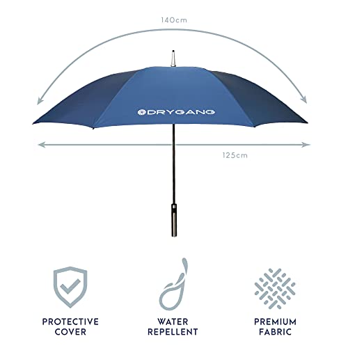 The Cyclone - Ultra Windproof Umbrella by Dry Gang - Strong, Storm Proof, Wind Proof + Wind Resistant, Portable Travel Golf Umbrellas for Men & Women. Advanced Water Film + Heavy Duty Fiberglass Frame - Image 2