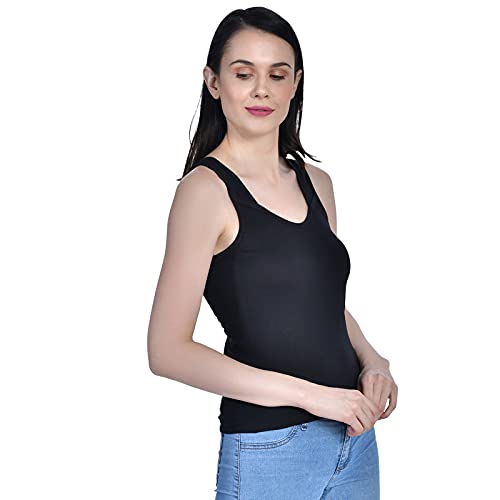Image of Women's Regular Fit Sleeveless Cotton Camisole Slip Spaghetti Pack of 1