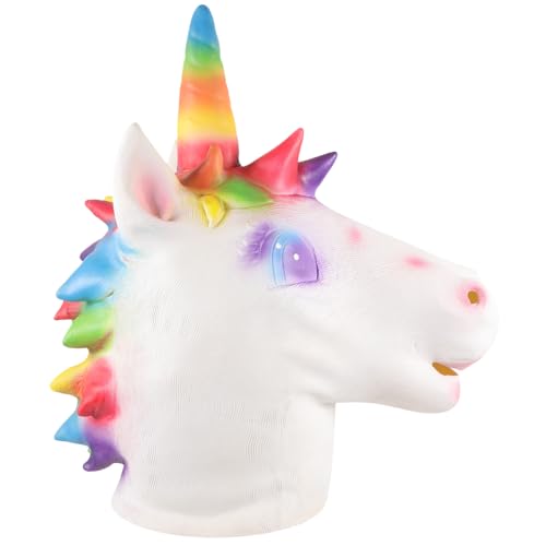 Masque Licorne Animaux Drôle et Coloré Accessoire de Fête Unique FRCOLOR