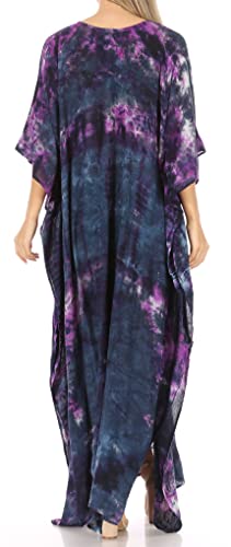 Sakkas Catia Women's Boho Casual Long Maxi Caftan Dress Kaftan Cover-up LougeWear2