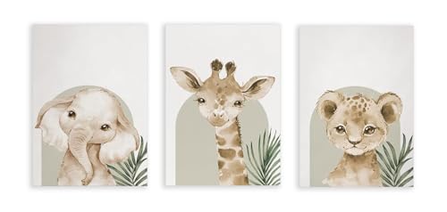 Décoration murale chambre bébé girafe et animaux de la jungle, cadeau de naissance idéal