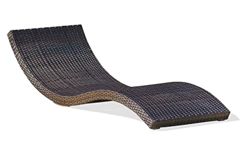 DCB GARDEN - Bain de soleil CANCUN chocolat en résine tressée