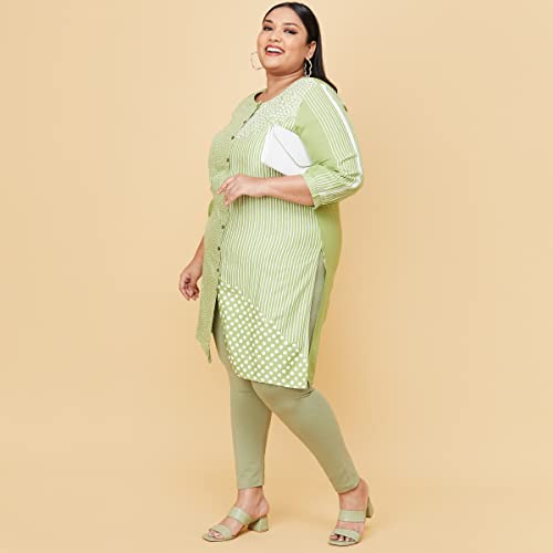 Image of Max Plus Size Women Printed Straight Kurta
