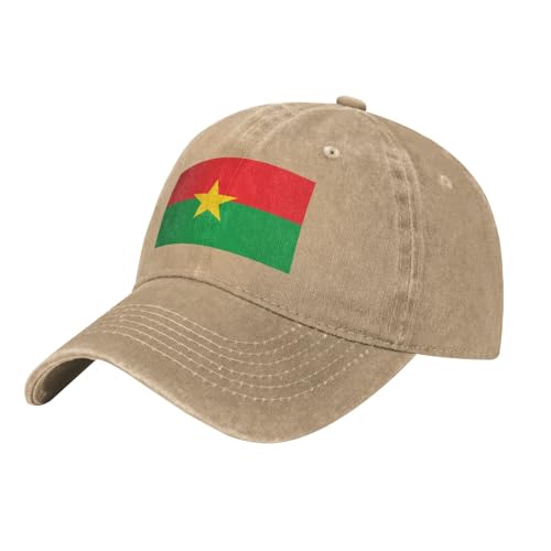 QAZWZML Casquette de baseball avec drapeau du Burkina Faso - Noir - Unisexe - Réglable - Pour golf/tennis/plage/randonnée, naturel, Taille unique