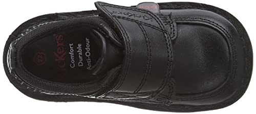 Kickers Boy's Slip On School Shoes, Black, 4 Big Kid #TOP4