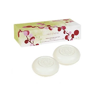 Thymes Triple Milled Soap, 2 Round Bars, Red Cherie