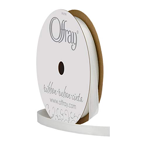 Image of Berwick 061121 1 /4 inch Wide Single Face Satin Ribbon, White, 6 Yds
