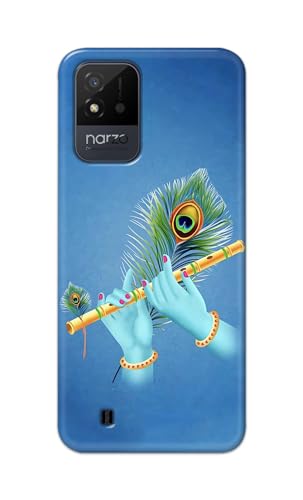 Image of PRINTFIDAA Printed Hard Back Cover Case for Realme Narzo 50i Back Cover (Flute in Krishna Hands) -112