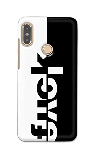 Image of PRINTFIDAA One Words Fukc Love Creative Art Innovative Wonderfull Printed Designer Hard Case for Redmi Note 5 Pro Back Cover -(e) RPM1003