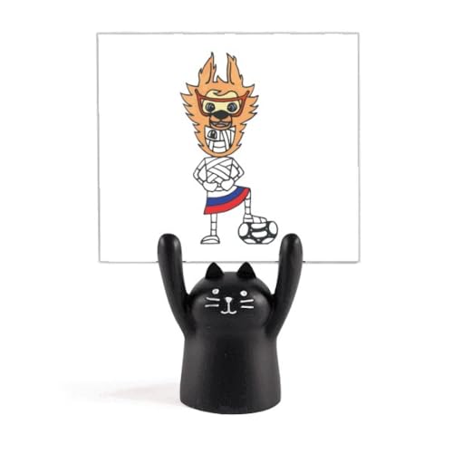 Support de mémo footballeur russe chat noir idéal sur votre bureau de télétravail