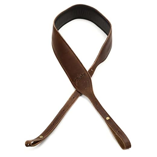 Fender Paramount - Correa de piel para banjo, color marrón