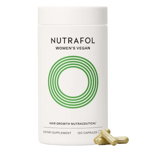 Nutrafol Women's Vegan Hair Growth Supplements, Plant-based, Ages 18-44, Clinically Tested for Visibly Thicker, Stronger Hair, Dermatologist Recommended - 1 Month Supply