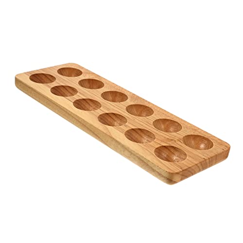 Porta huevos de madera Homoyoyo doble para organizar con elegancia la cocina y nevera