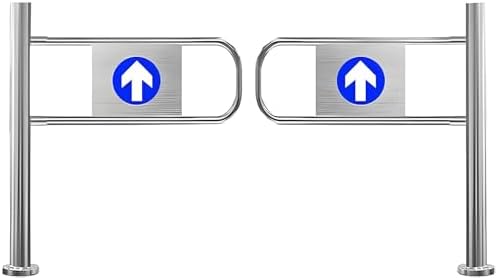 Safety Swing Gate, Stainless Steel, Automatic Closing 1-Way Entrance Door for Supermarkets & Libraries, Durable Access Control, 170x100cm 180x100cm - Image 1 of 6