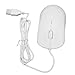 Ailgely Kabelgebundene Optische Maus 1200DPI, Ergonomisches USB-Plug-and-Play für Laptops, Desktop-PCs (Weiß)