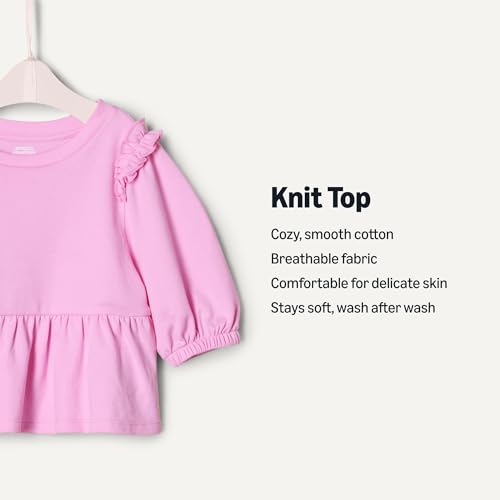 Image of Amazon Essentials x Sofia Grainge Toddler and Baby Girls' 3 /4 Sleeve Knit Top