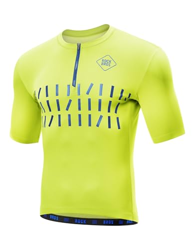 Maillot vélo homme pour sorties d'été avec poches et bandes réfléchissantes