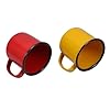 2pcs Colored Enamel Mug Picnic Coffee Mug Camping Coffee Mug Pot Tin Enamel Coffee Tea Cup Enamel Camping Mugs Outdoor Wine Glasses Enamel Cup Home Espresso Coffee Enamel Water Cup