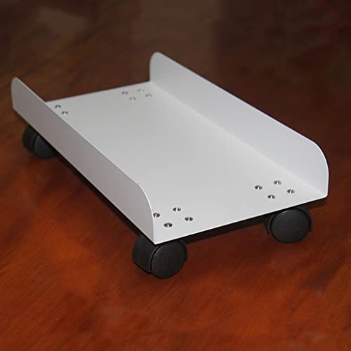 Soporte para laptop, soporte para computadora de escritorio, carrito con 4 ruedas silenciosas para torre CPU (blanco) miniatura 4