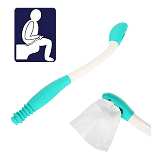 Toilet Aids Tools, 15" Long Handle Reach Comfort Bottom Wiper Self Wipe Assist