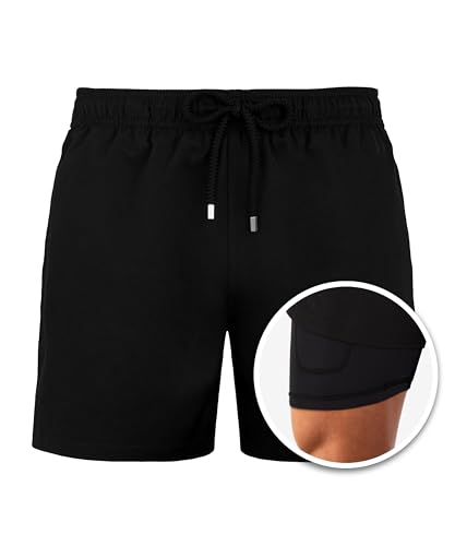 Capelle Miami Men's Luxury Swim Shorts- Black Onyx2