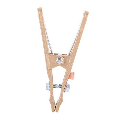 SEWACC Electroplated Copper Ground Clamp Durable Welding Earth Clip with High Conductivity for Farm and Shop Welders Resistant Construction
