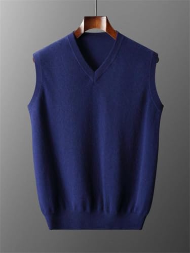 Men's Cashmere Waistcoat for Winter V-Neck Sleeveless Pullover Sweater Cashmere Knitwear Basic Casual Cloth2