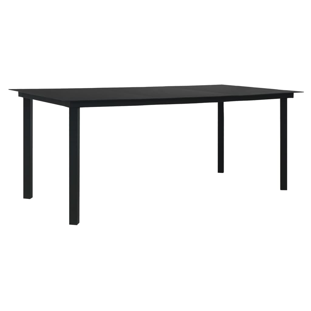 Generico Set da Pranzo da Giardino 9 pz Nero in Rattan PVC,Mobili,Mobili da Giardino,Mobili e sedie da Giardino,Sedie da Giardino,Nero,73.02 kg,3060278