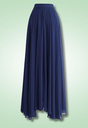 Image of Women's Full Length Georgette Long Skirt- Lehenga with 8 Meters Maxi Flare