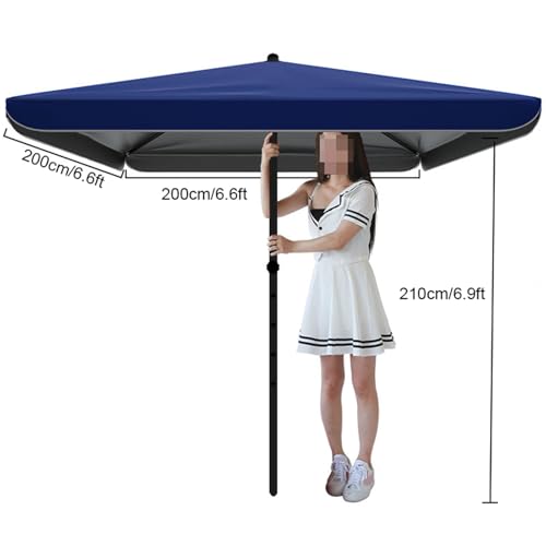 Sombrilla de jardín portátil para terraza, balcón y playa con protección solar 6