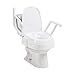 Drive Medical Preservetech Universal Raised Toilet Seat with Handles, White