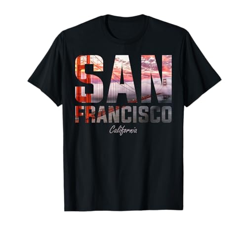 Idea de regalo de Skyscape del puente Golden Gate de la bahía de San Francisco Camiseta