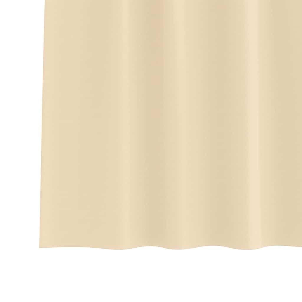 Set di 2 tende oscuranti con occhielli, in poliestere, oscuranti, per soggiorno, camera da letto e ufficio, 140 x 140 cm, colore: crema