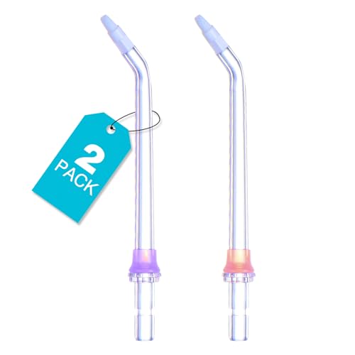 2 puntas de chorro de ortodoncia de repuesto para irrigador dental inalámbrico Binefia (HF-2), boquillas de ortodoncia de repuesto para irrigador oral Binefia (HF-2), cabezales de repuesto para hilo