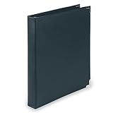 Samsill Classic Collection Executive Presentation 3 Ring Binder/Portfolio, 1 Inch, Silver Round Ring (Holds 200 Sheets), Navy